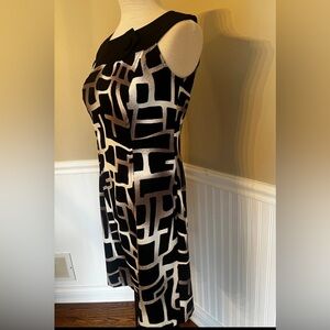 Dressbarn Chic Black and White Geometric Dress sz.6